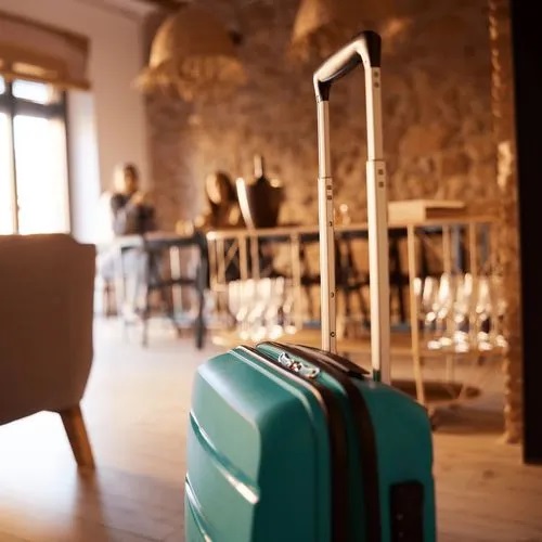 Suitcase in airbnb